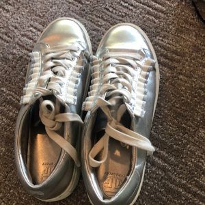 Tory Sport ruffle sneakers metallic